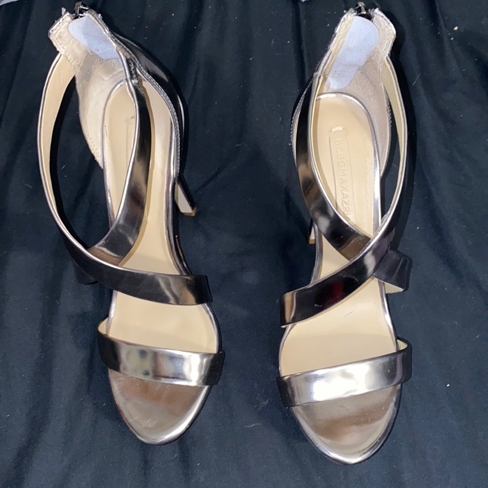 Bcbg Maxazria silver heels size 6